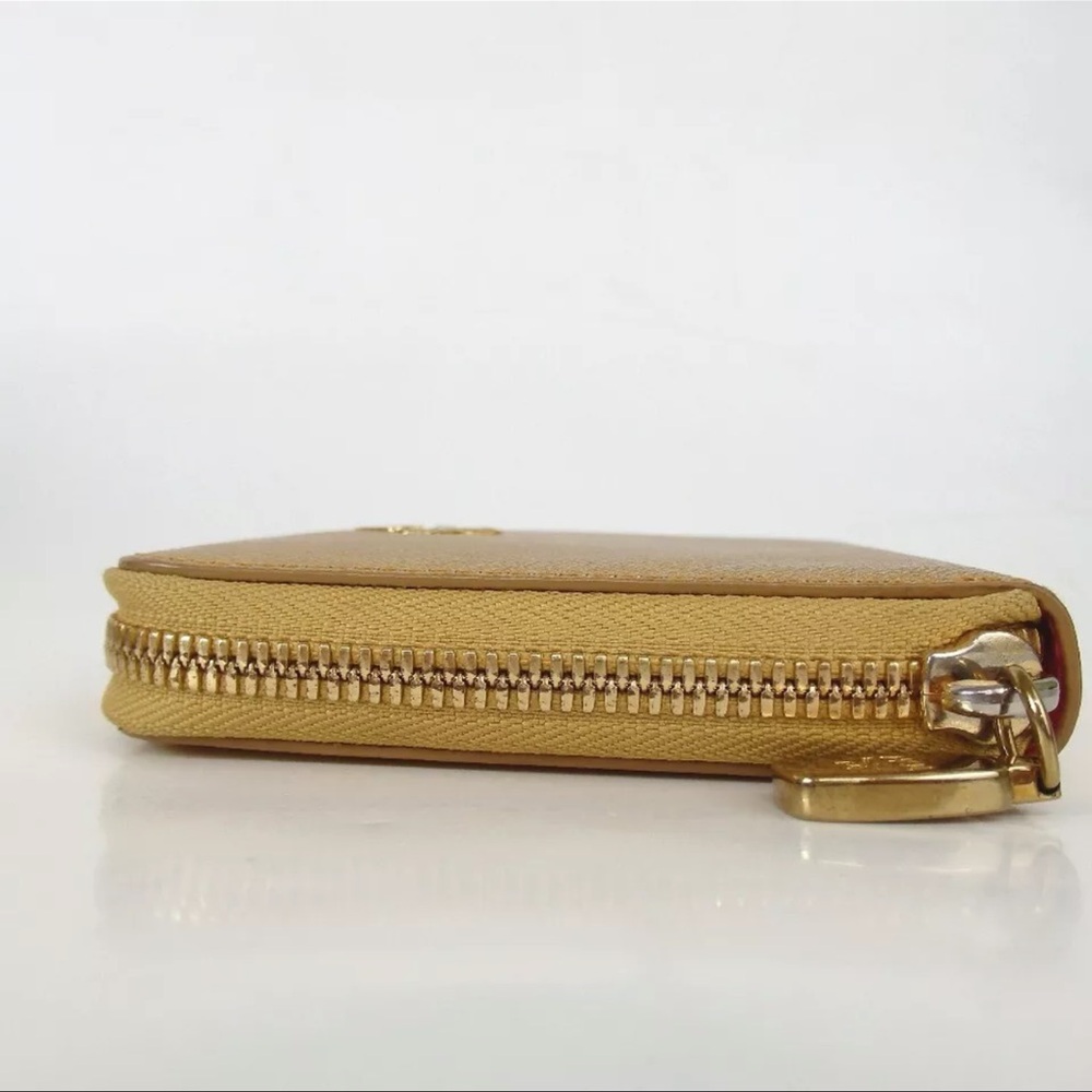Authentic MCM Leather Zip Wallet Gold - Picture 5 of 8